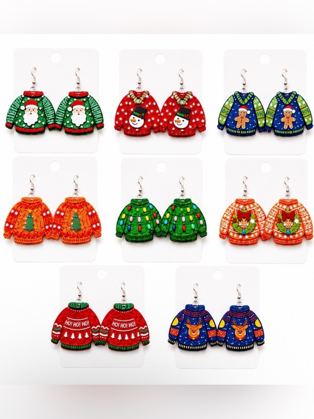 *BUY NOW* Acrylic “Ugly Christmas Sweater” Earrings- Pick 1